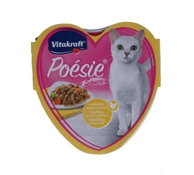 Vitakraft Poesie Kurczak z warzywami w sosie 85g tacka Mokra karma dla kotów