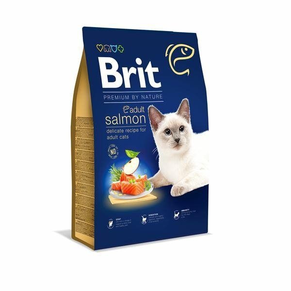 mag. Suwak: Brit Premium by Nature Adult Salmon 1,5kg Sucha karma z Łososiem dla kotów
