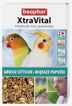 beaphar XtraVital Większe Papużki 500g suchy pokarm dla średnich papug