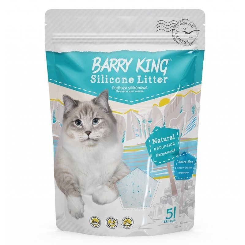 Barry King Extra-fine Silicone Litter 5l Extradrobny silikonowy żwirek dla kota BK-14510