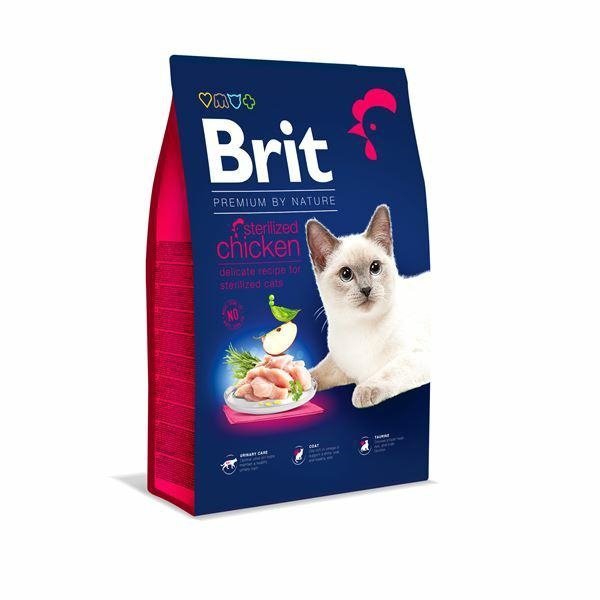 Brit Premium by Nature Chicken Sterilized 300g Sucha karma z Kurczakiem dla kotów Sterylizowanych