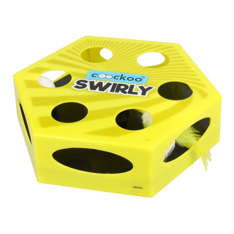 Coockoo Swirly Limonkowa 20,4x6,8x23cm dla kociego łowcy