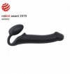 STRAP-ON ME  Silicone bendable strap-on Black L