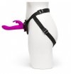 Wibryjący strapon- Happy Rabbit Rechargeable Vibrating Strap-On Harness Set Purple