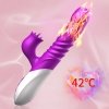 FOX Wibrator punktu G-Silicone Vibrator USB 10 Function and Thrusting Function / Heating