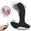 FOX SHOW Masażer prostaty Wibrator-Silicone Massager USB 7 Function + Pulsator / Heating BLACK