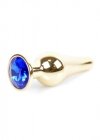 BossSeries Korek Analny - Jewellery Gold BUTT PLUG- Dark Blue