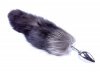 BossSeries Korek Analny -Fox TAIL- Black XXL