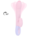 FOX Wibrator-Silicone Vibration 7, Telescopic, Heating Mode, Pink