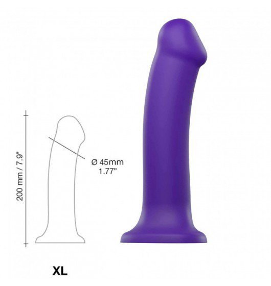 STRAP-ON ME Silicone Bendable Dildo Double Density Purple XL