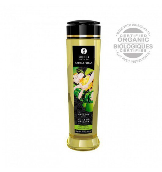 SHUNGA Jadalny Olejek do Masażu - Natural Massage Oil Organica Green Tea 240ml