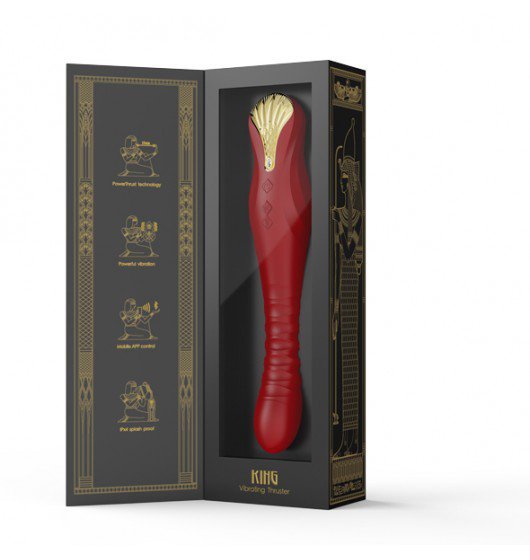 Wibrator-Zalo King Vibrating Thruster Wine Red
