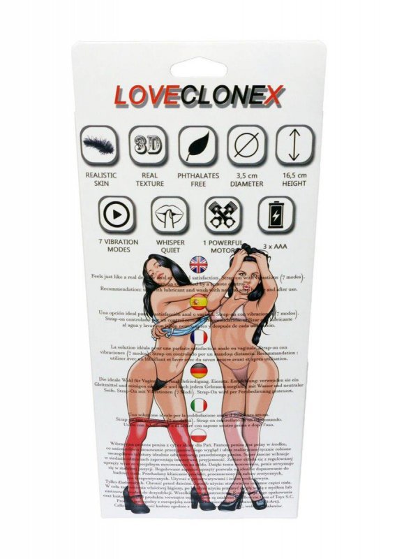 Boss Series Proteza Wibrator -ATENA Strap On-LOVECLONEX 6,5&quot;&quot;&quot;&quot;-vibration