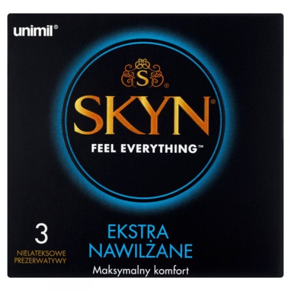 UNIMIL Prezerwatywy EXTRA Delikatne - SKYN BOX 3 EXTRA WET