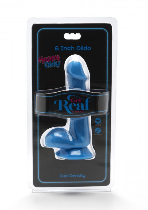 GET REAL Dildo-Happy Dicks Dildo 6 In w.Balls 15CM