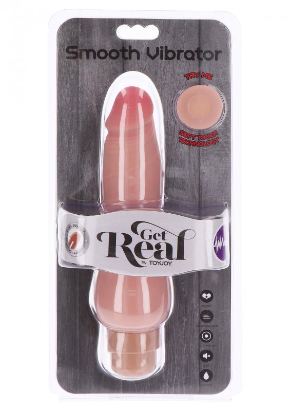 GET REAL Wibrator-Dual Density Smooth Vibrator 22.5CM