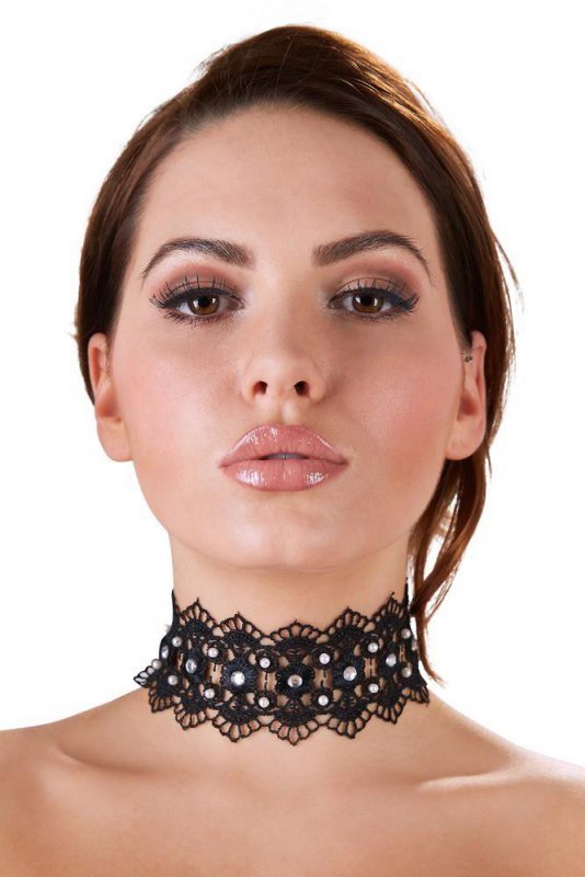 Cottelli Collection Seksowny Choker - Stickereiband