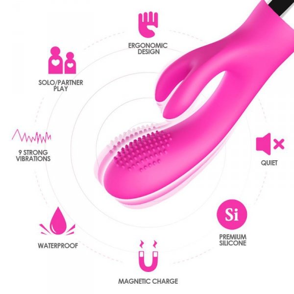 BOSS SERIES Wibrator Króliczek - Rabbit pink