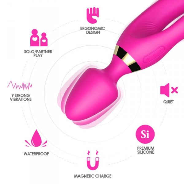 BOSS SERIES Masażer dla Par WAND -  Magic Wand pink