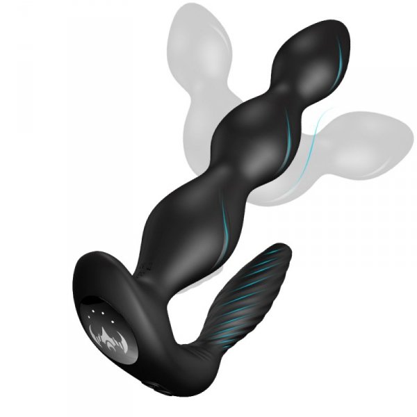 BOSS SERIES Wibrujący Korek Analny+PIlot - Maxfun black