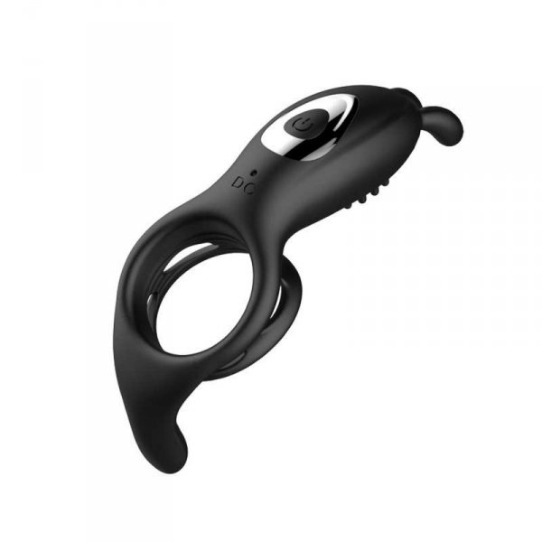 BossSeries RabbitVibrationCock Ringwith remote-Wibrujący Pierścien+Pilot