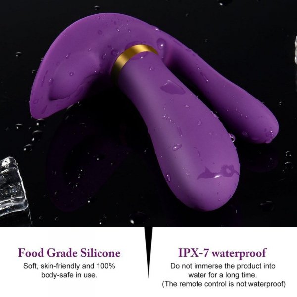 BossSeries Remote wearable vibrator PURPLE-Wibrator Uniwersalny+Pilot