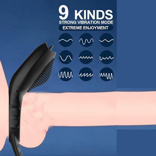 BossSeries Remote powerful Tognue simulate cock ring-Pierścień Wibrujący 