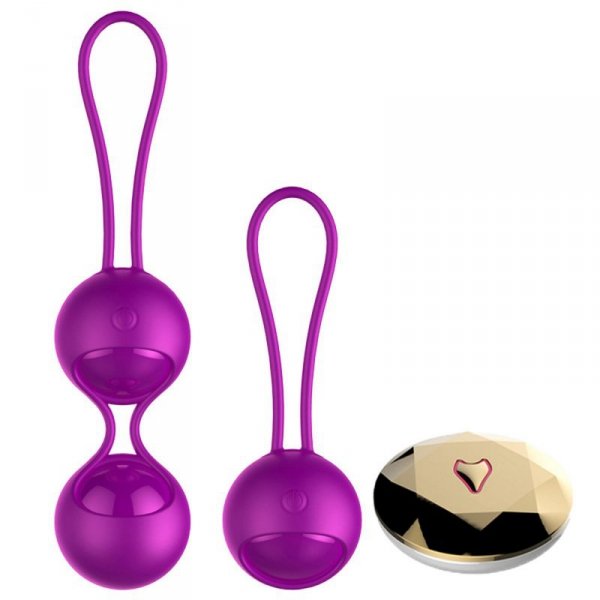FOX Kulki-Vibrating Silicone Kegel Balls Set USB 10 Function / Remote control