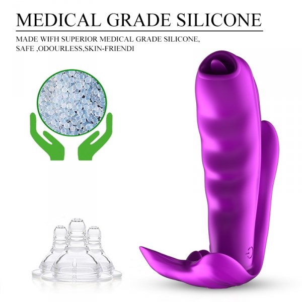 FOX SHOW Masażer do majtek Stymulator-Silicone Panty Vibrator USB 7 Function / Heating