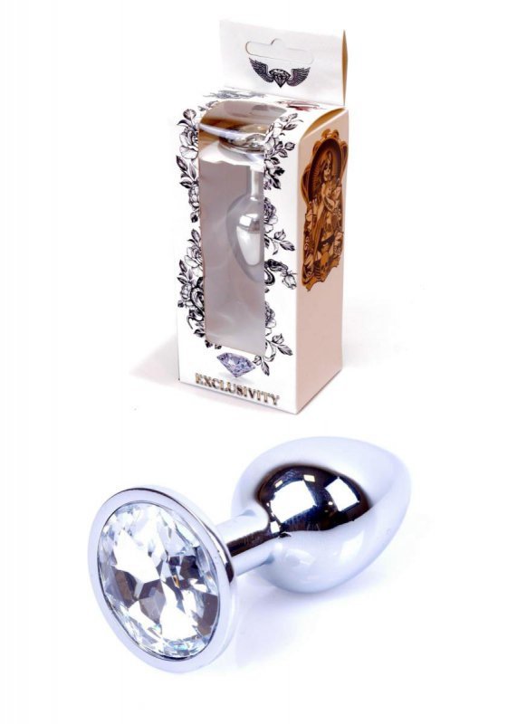 BossSeries Korek Analny-Jewellery Silver PLUG- Clear