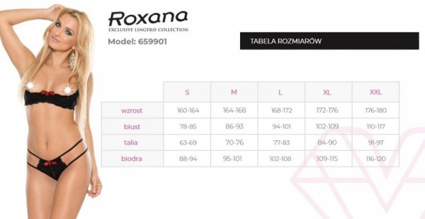 ROXANA - Seksowny Półbiustonosz i stringi 6599 L