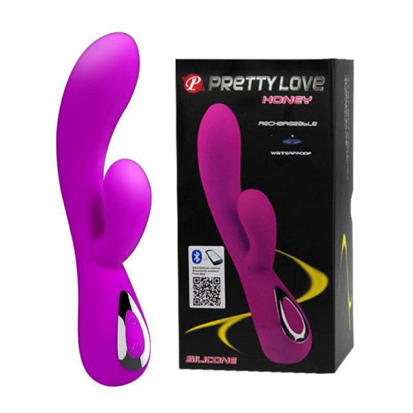PRETTY LOVE Stymulator Wibrator Łechtaczki HONEY USB-APP mobile 12 function