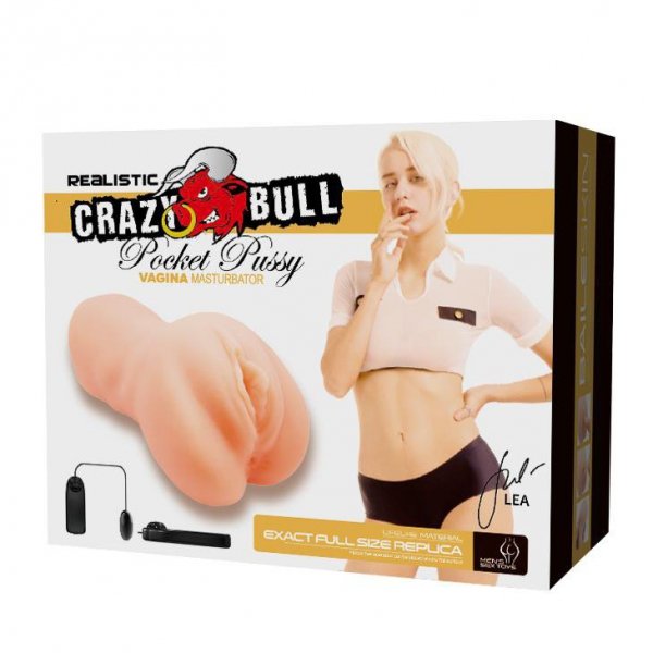 CRAZY BULL -  Realistic Pocket Pussy ,Vibration-Sztuczna Pochwa