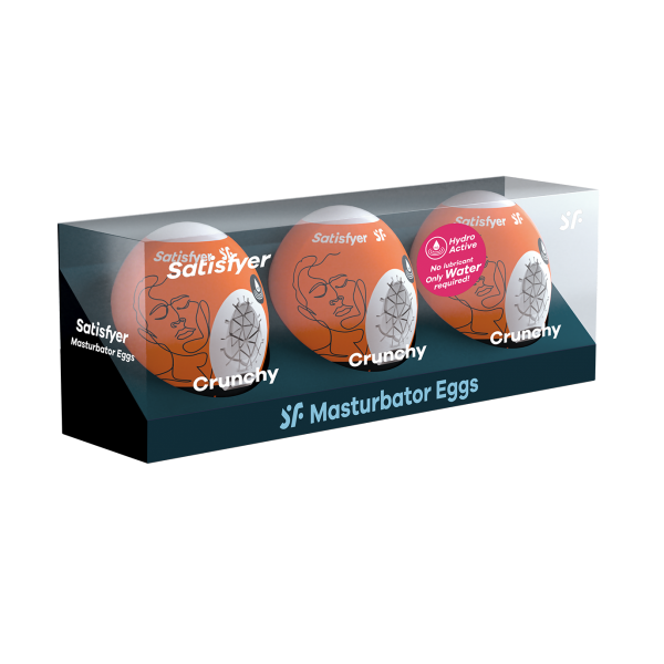 Satisfyer Masturbator-Eggs (set of 3 Crunchy)