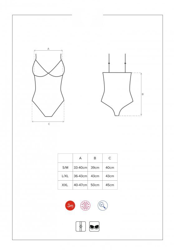 OBSESSIVE 810-TED-1 Body czarne L/XL