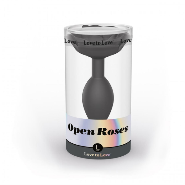 LOVE TO LOVE Korek Analny - OPEN ROSES L SIZE - BLACK ONYX