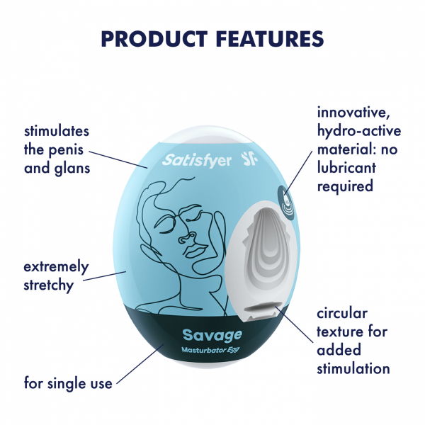 Masturbator Egg Single (Savage)