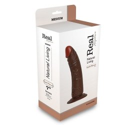 Dildo-REALISTIC DILDO REAL RAPTURE BROWN 7&q