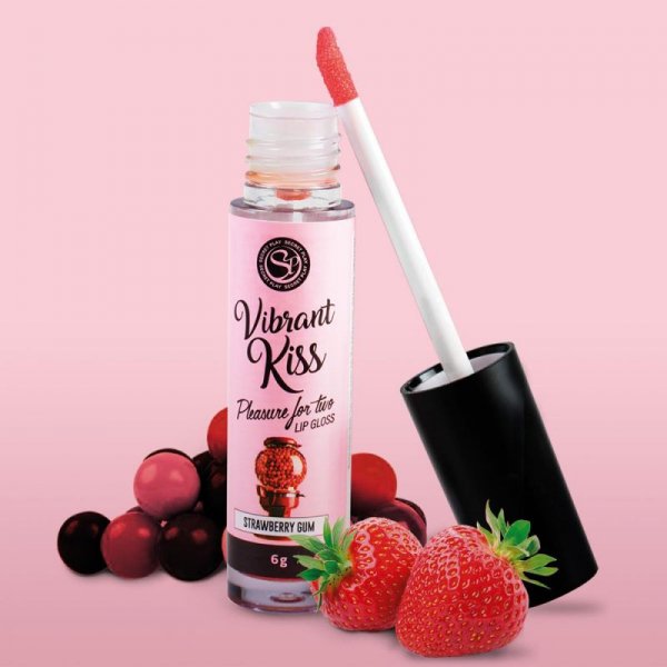 trawberry Gum Lip Gloss Vibrant Kiss o smaku trukskawki