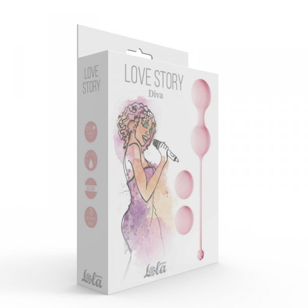 Vaginal balls set Love Story Diva Tea Rose