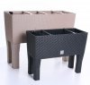 Blumentopf Blumenkasten mit Füßen Rattan 800 weiß