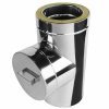Edelstahl Putztüranschluss doppelwandig isoliert - 130/200mm Ø