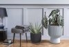 Blumentopf Blumenkübel Pflanzentopf Milly mit Einsatz Gerillt Rippen-Design -  DBMIG 300 antracyt
