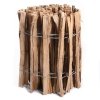 Staketenzaun Holzzaun Haselnussholz imprägniert - 0.6m x 10m, Lattenabstand  7-8cm