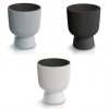 Blumentopf Blumenkübel Pflanzentopf Milly mit Einsatz Gerillt Rippen-Design -  DBMIG 300 grau