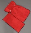 Holzschlitten mit Rückenlehne Winterfußsack 108cm Dunkelblau