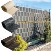 Sichtschutzstreifen Sichtschutz Rattan mit Clips 19x255cm - Stroh