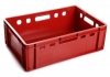 Fleischerkiste Eurofleischerkiste E2 Eurokasten Metzgerkiste Lagerkiste Rot 60x40
