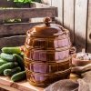 Sauerkrauttopf Keramikfass Einlegetopf Gurkentopf Gärtopf -  3,5L