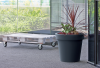 Blumentopf Blumenkübel Pflanzkübel Lofly 600mm anthrazit mit Rollen